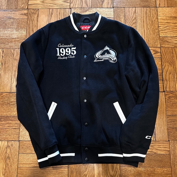 MEN'S COLORADO AVALANCHE 1995 HOCKEY CLUB CCM VARSITY JACKET (NEVER WORN!) - Picture 1 of 8
